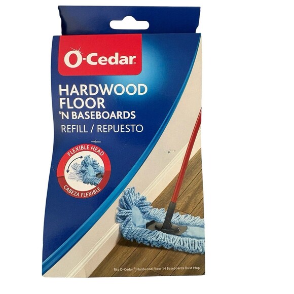 O-Cedar Hardwood Floor 'N Baseboards Dust Mop Refill Machine Washable New! - Picture 2 of 5